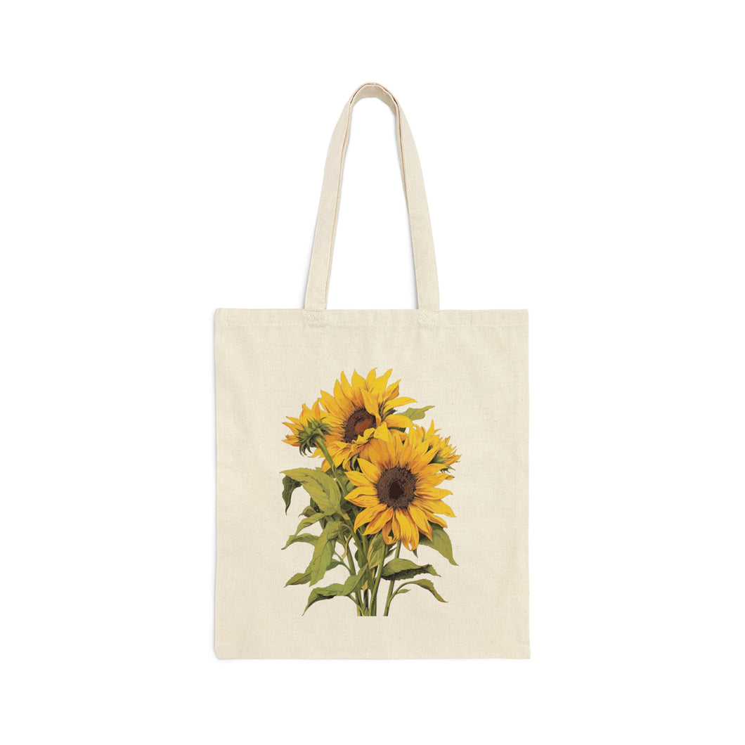 'Sunflowers' Cotton Canvas Tote Bag