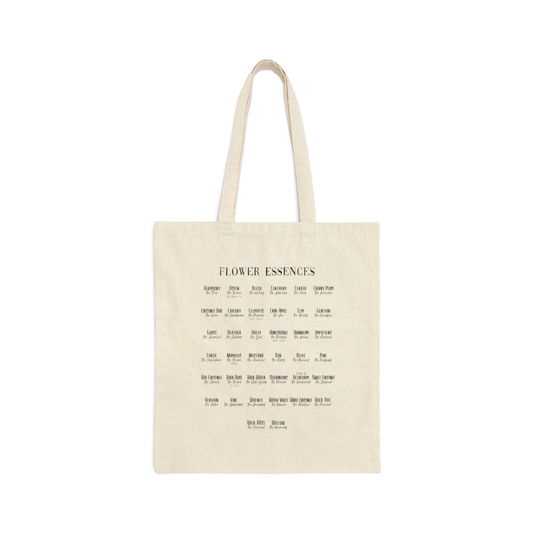 'Flower Essences' Cotton Canvas Tote Bag