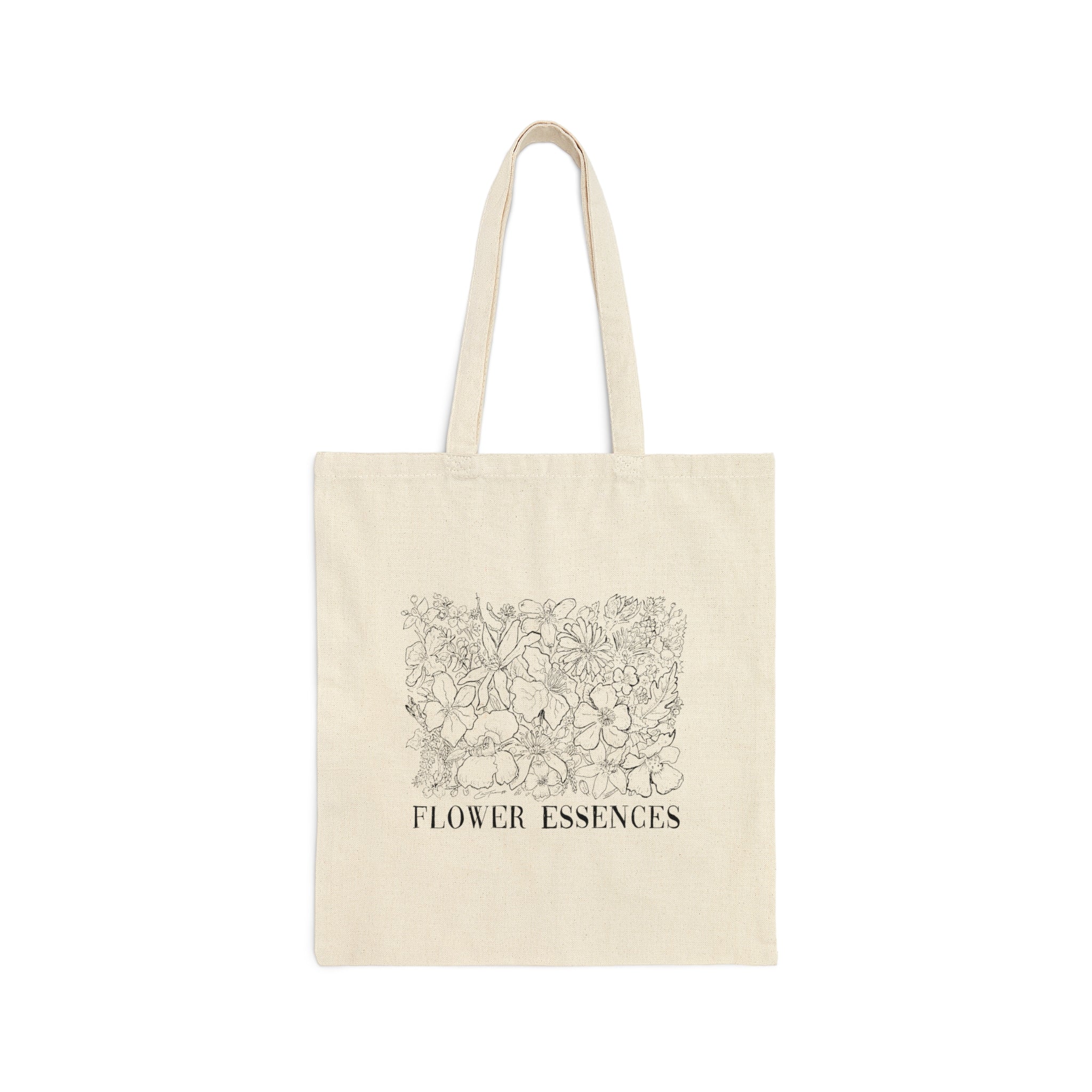 'Flower Essences' Cotton Canvas Tote Bag