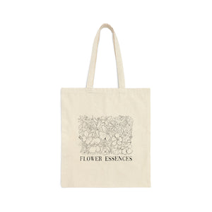 'Flower Essences' Cotton Canvas Tote Bag