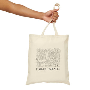 'Flower Essences' Cotton Canvas Tote Bag