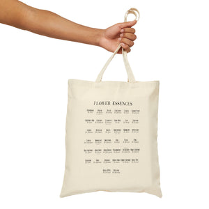 'Flower Essences' Cotton Canvas Tote Bag