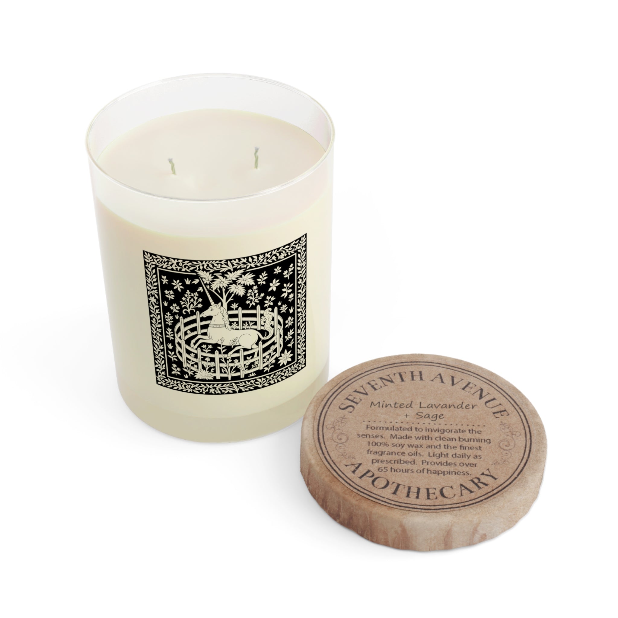 'Unicorn in Captivity' Scented Candle - Full Glass, 11oz