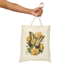 Load image into Gallery viewer, &#39;Yellow Swallowtail Butterfly&#39; Cotton Canvas Tote Bag
